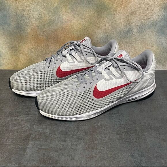 Nike Downshifter 9 Gray/White/Red Men\'s Running Shoes Size 12M main image 15